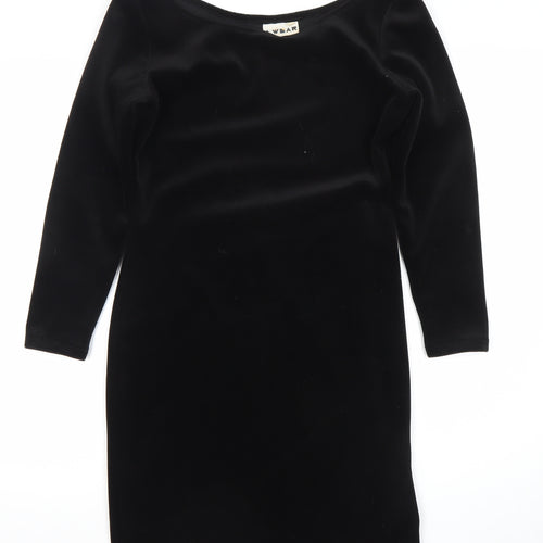 A Wear Women’s Black Velvet Bodycon Knee Dress Size 10