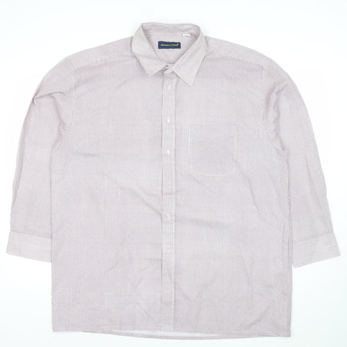 Hesketh & Turner Men's Beige Check Dress Shirt XXL Classic Fit