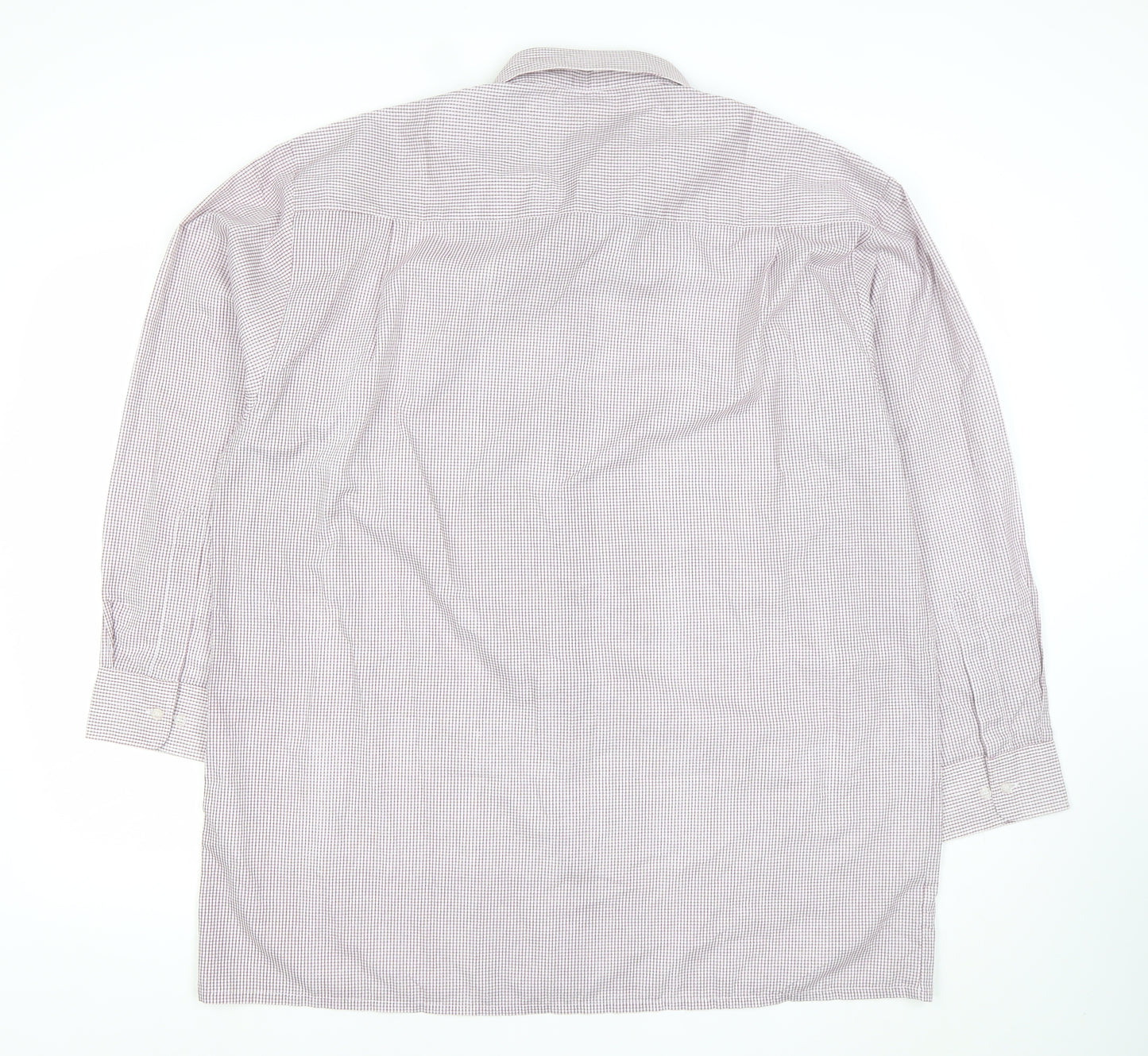 Hesketh & Turner Men's Beige Check Dress Shirt XXL Classic Fit