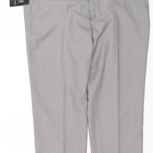 Tohani Men's Grey 42x29 Regular Fit Dress Pants Formal Trousers