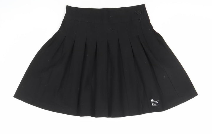 Bershka Women’s Black Pleated Short Skirt XS