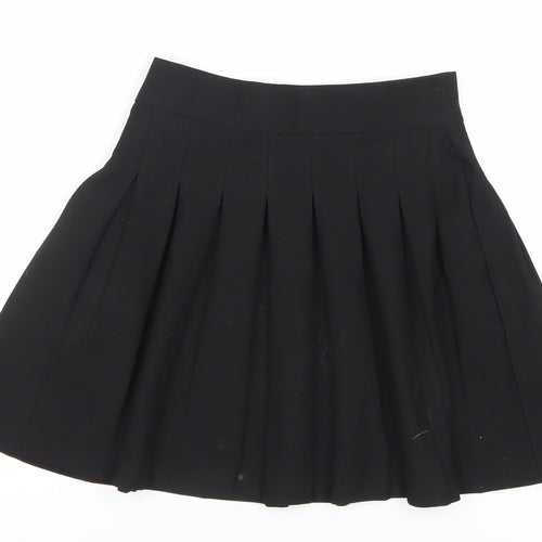 Bershka Women’s Black Pleated Short Skirt XS