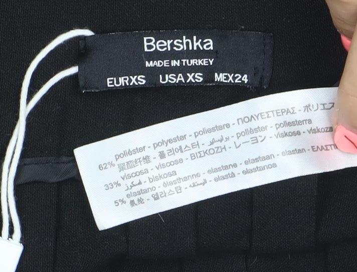 Bershka Women’s Black Pleated Short Skirt XS