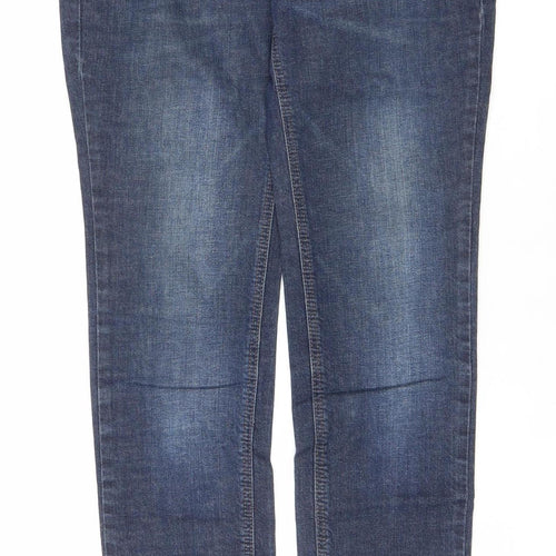 TRF Women's Blue Denim Straight Jeans Size 10 Slim Fit