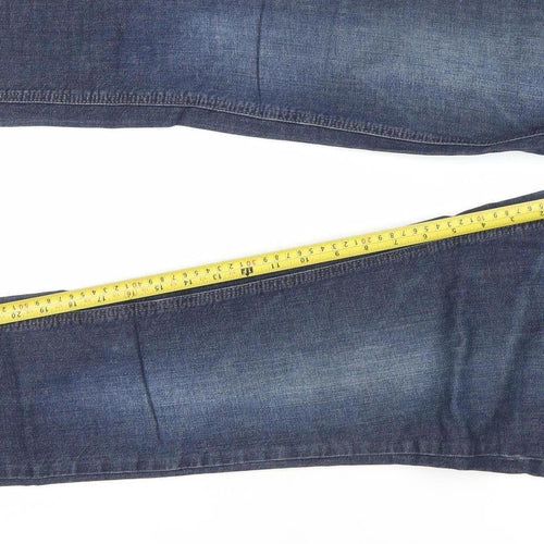 TRF Women's Blue Denim Straight Jeans Size 10 Slim Fit