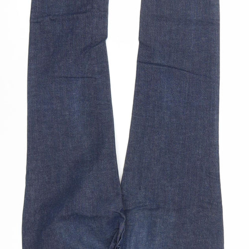 TRF Women's Blue Denim Straight Jeans Size 10 Slim Fit