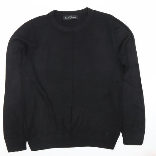 Next Men's Black Crew Neck Acrylic Jumper Size S