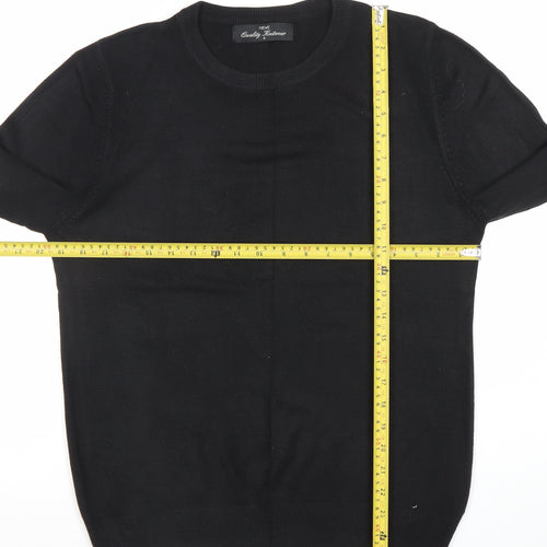 Next Men's Black Crew Neck Acrylic Jumper Size S