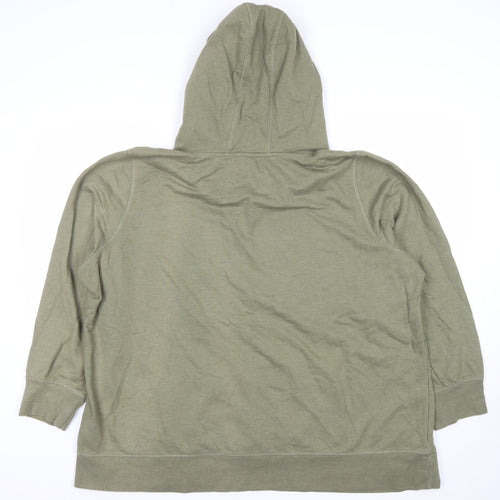 Sheego Women Khaki 26/28 Pullover Hoodie Cotton Blend Print