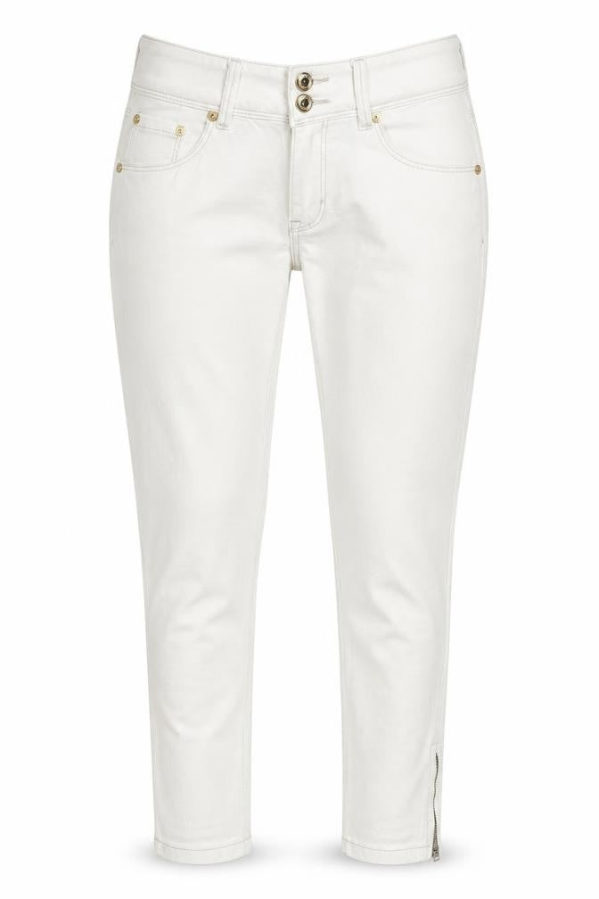 Newplay Women White Slim Fit Ankle Zip Jeans Size 10