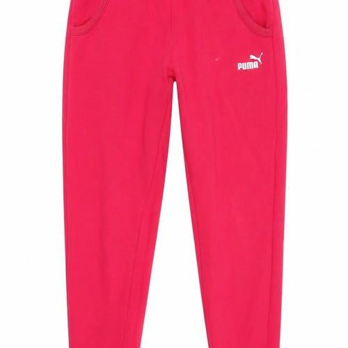 Puma Womens Pink Jogger Sweatpants Size 8 Cotton Blend Fleece