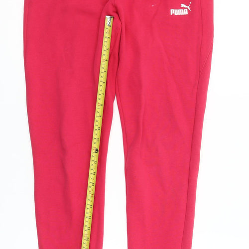Puma Womens Pink Jogger Sweatpants Size 8 Cotton Blend Fleece