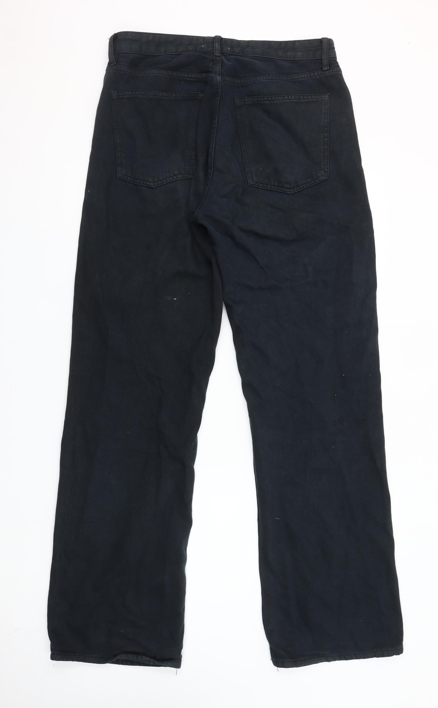Zara Men’s Black Straight Regular Fit Jeans Size L 32in