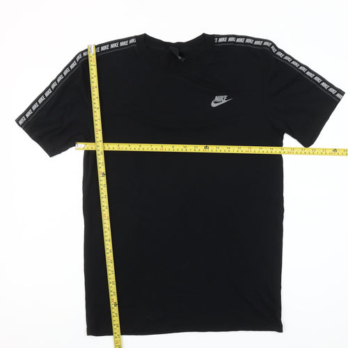 Nike Men's Black S Crew Neck Short Sleeve Logo T-Shirt