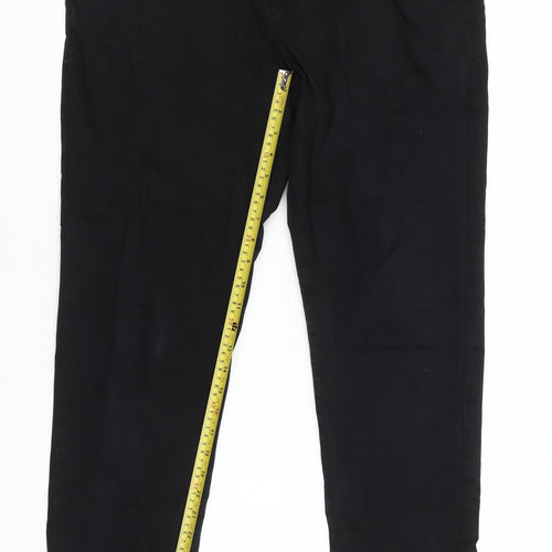 Zara Men’s Black Slim Fit Chino Trousers Size 34