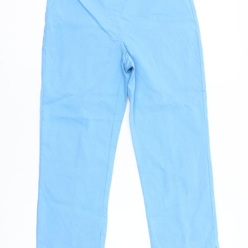 Dunnes Women Blue Cropped Trousers Small Viscose Blend