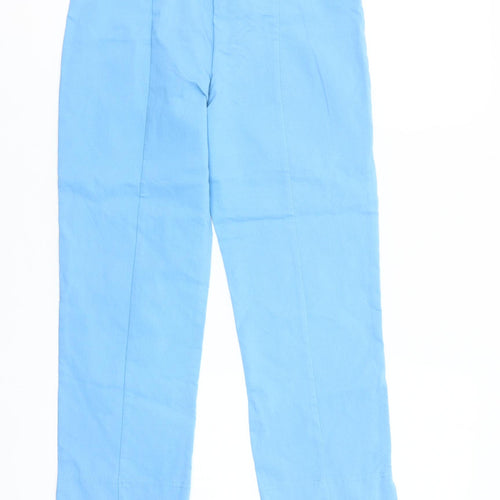 Dunnes Women Blue Cropped Trousers Small Viscose Blend