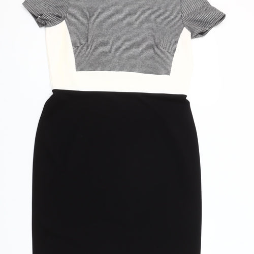 J’aime La Vie Women’s Black Sheath Dress Size 12 Short Sleeve