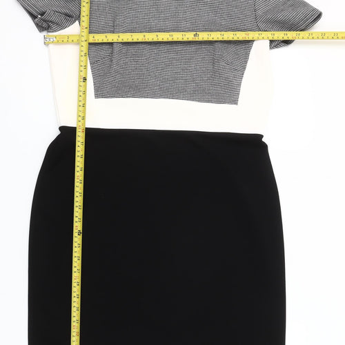 J’aime La Vie Women’s Black Sheath Dress Size 12 Short Sleeve