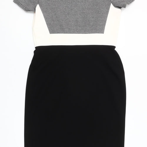 J’aime La Vie Women’s Black Sheath Dress Size 12 Short Sleeve