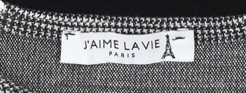 J’aime La Vie Women’s Black Sheath Dress Size 12 Short Sleeve