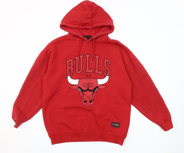 Primark Women’s Red Chicago Bulls Hoodie XS Pullover Cotton Blend NBA
