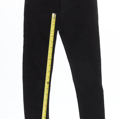 St. Bernard Girls Black Skinny Jeans 7-8 Years Mid Rise Stretch Denim