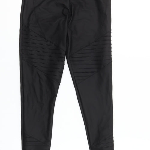 River Island Women’s Black Textured Stretch Leggings Size 8