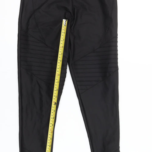 River Island Women’s Black Textured Stretch Leggings Size 8