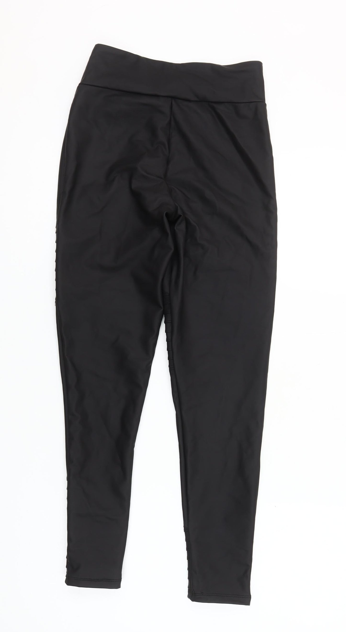 River Island Women’s Black Textured Stretch Leggings Size 8