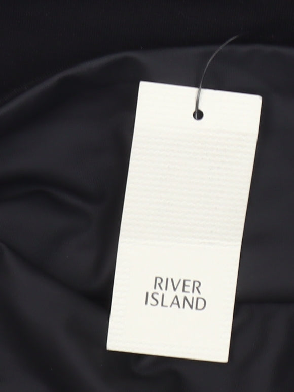 River Island Women’s Black Textured Stretch Leggings Size 8