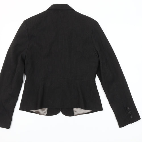 Dorothy Perkins Women Black Size 12 Tailored Two-Button Blazer