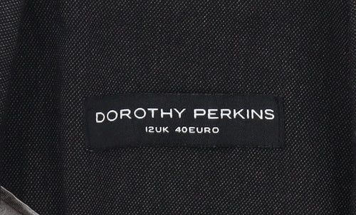 Dorothy Perkins Women Black Size 12 Tailored Two-Button Blazer