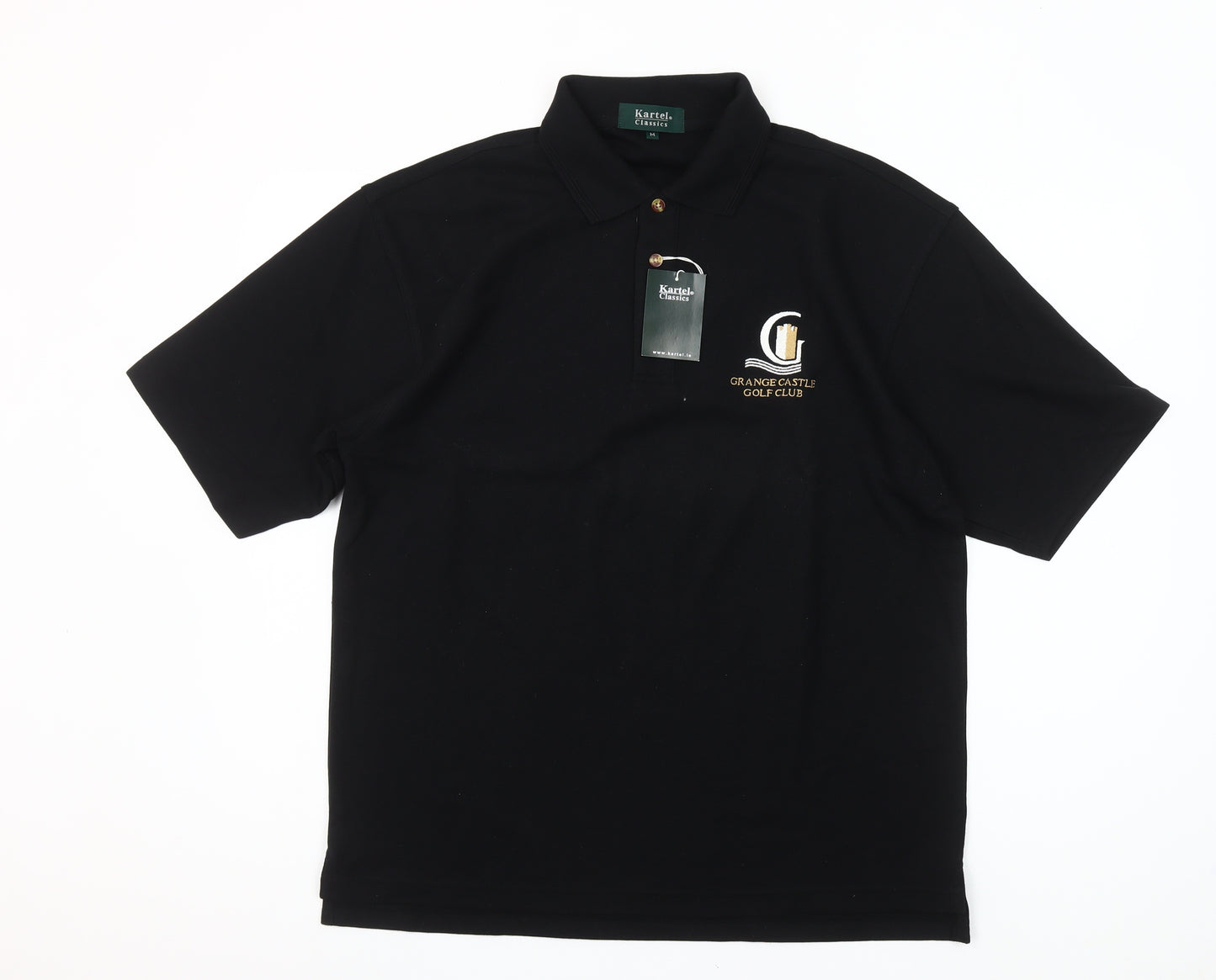Kartel Classics Men's Black Golf Polo Shirt Medium Embroidered Logo