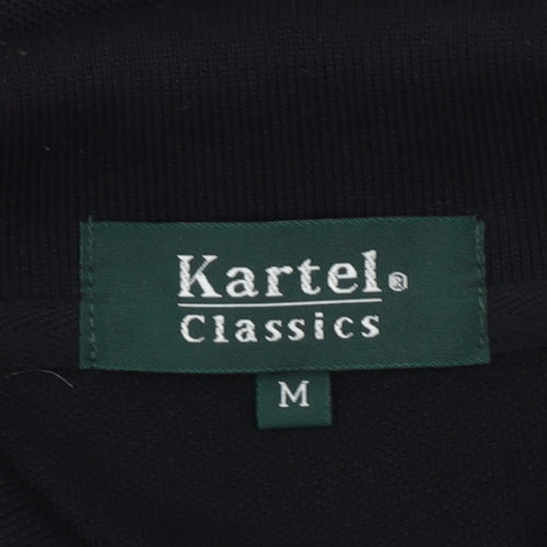 Kartel Classics Men's Black Golf Polo Shirt Medium Embroidered Logo