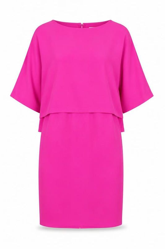 Front view of Gallery Women's Pink, size 10, Shift Dress Knee Length Party Outfit