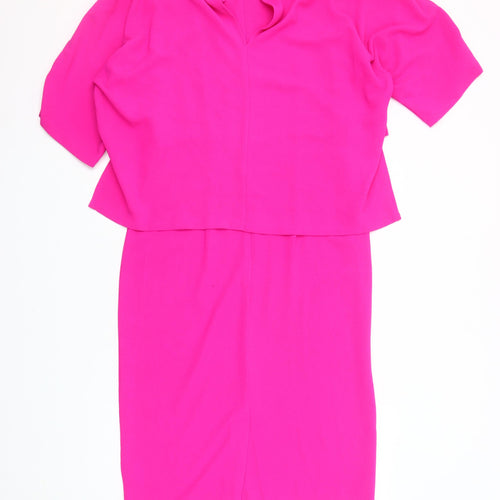 Gallery Women's Pink Size 10 Shift Dress Knee Length Party Outfit