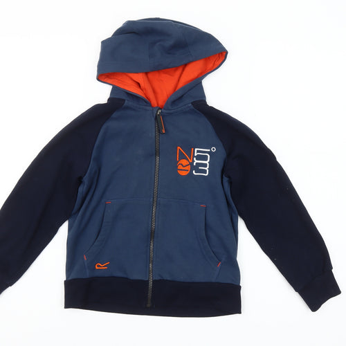 Regatta Boys Blue Full Zip Hoodie Size 7-8 Years Outdoor Casual