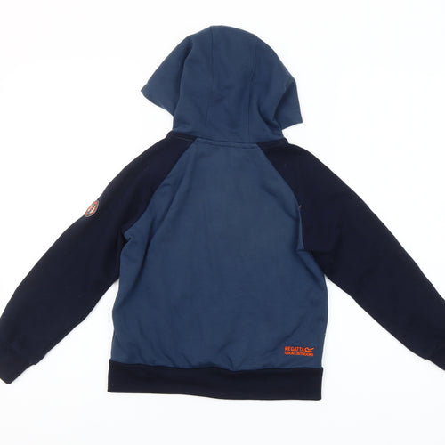 Regatta Boys Blue Full Zip Hoodie Size 7-8 Years Outdoor Casual
