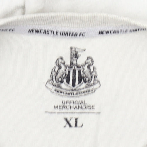 Newcastle United FC Men's Beige XL Graphic Cotton T-Shirt