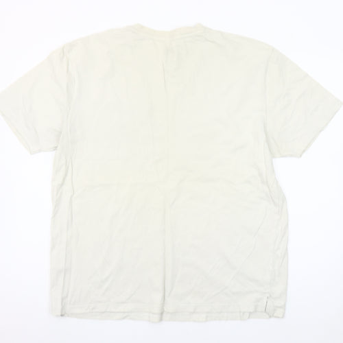 Newcastle United FC Men's Beige XL Graphic Cotton T-Shirt