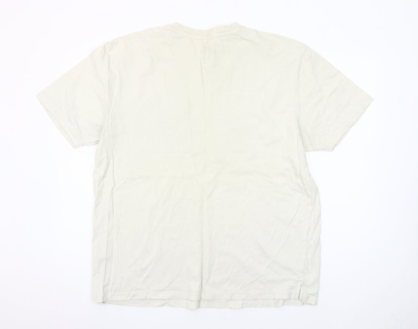 Newcastle United FC Men's Beige XL Graphic Cotton T-Shirt