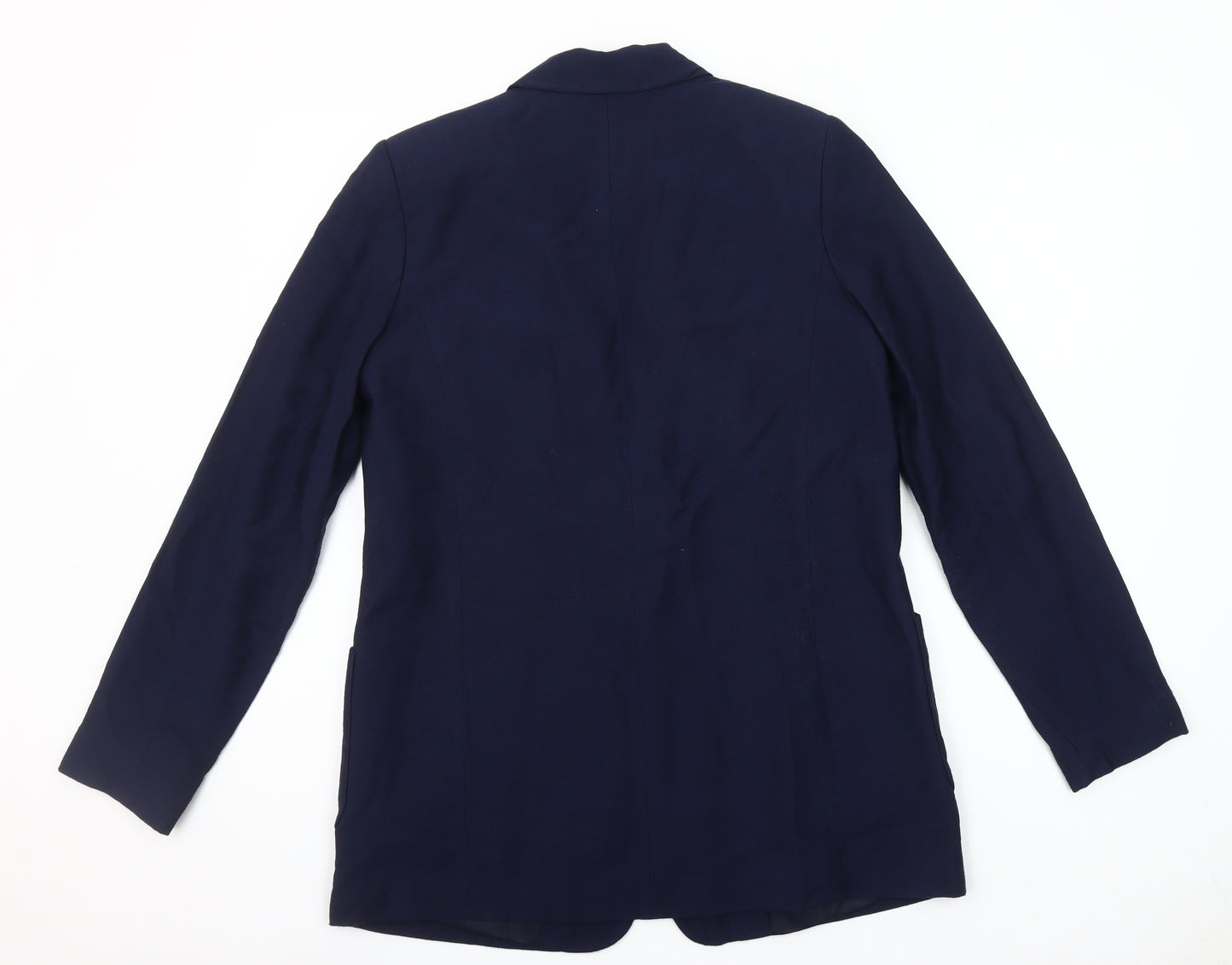 Warehouse Womens Navy Blue Single-Breasted Suit Jacket UK 10