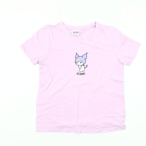 Kuromi at Primark Girls Pink Cotton Graphic Print T-Shirt 10-11 Years