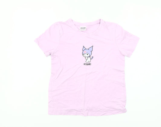Kuromi at Primark Girls Pink Cotton Graphic Print T-Shirt 10-11 Years