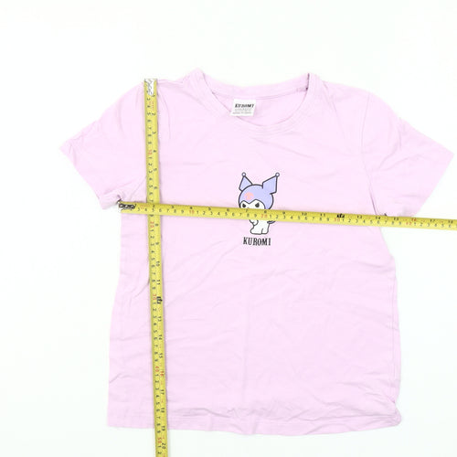 Kuromi at Primark Girls Pink Cotton Graphic Print T-Shirt 10-11 Years