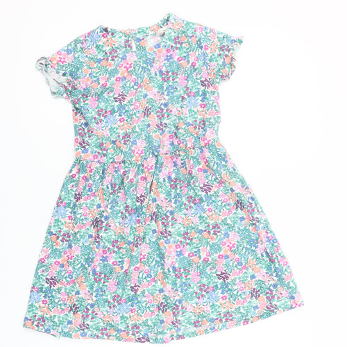Joules Girls Multicoloured Floral Cotton A-Line Dress 8 Years