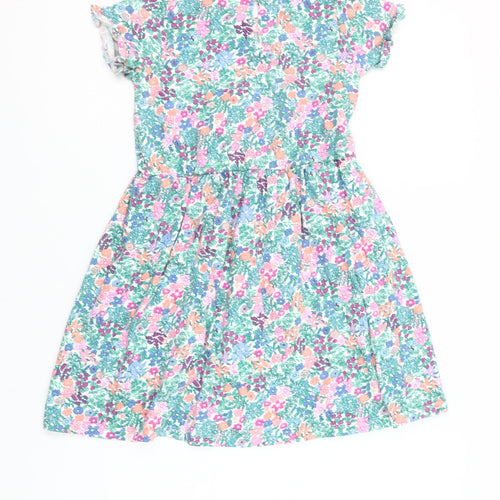 Joules Girls Multicoloured Floral Cotton A-Line Dress 8 Years