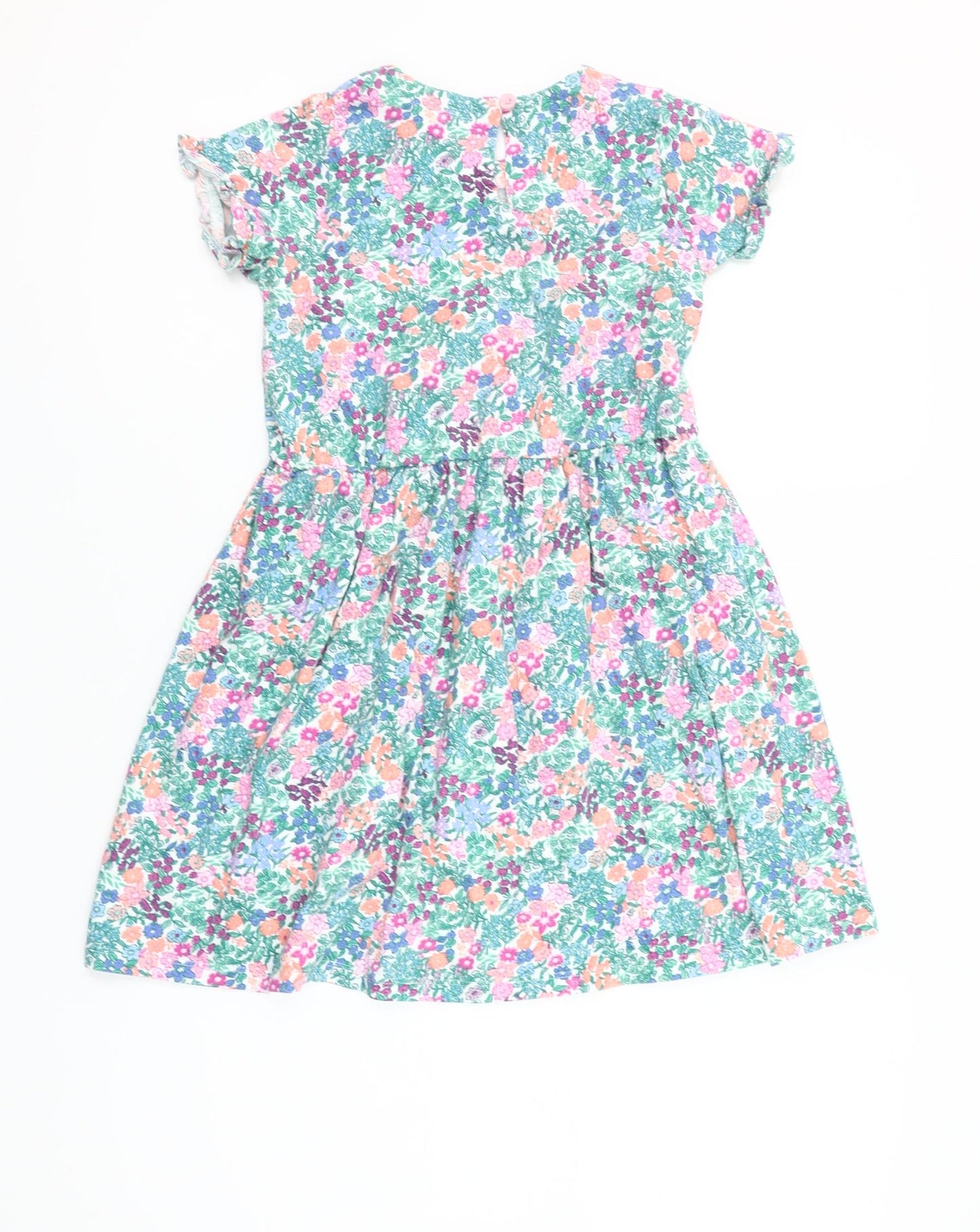 Joules Girls Multicoloured Floral Cotton A-Line Dress 8 Years