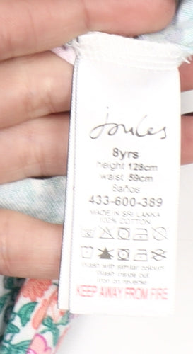 Joules Girls Multicoloured Floral Cotton A-Line Dress 8 Years